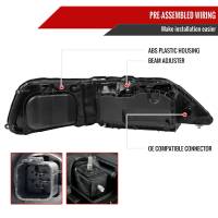 Spec'D Tuning Products - Spec-D 2005-2011 Lincoln Town Car Factory Style Headlights (Matte Black Housing/Clear Lens) - Image 5