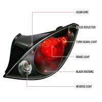 Spec'D Tuning Products - Spec-D 2005-2010 Pontiac G6 Coupe Tail Lights (Matte Black Housing/Clear Lens) - Image 7