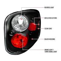 Spec'D Tuning Products - Spec-D 1997-2004 Ford F-150 Flareside Tail Lights (Matte Black Housing/Clear Lens) - Image 6