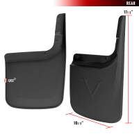 Spec'D Tuning Products - Spec-D 2017-2018 Ford F-250/F-350 Black ABS Front & Rear Mud Flap Splash Guards (Models without OEM Wheel Lip Moldings) - Image 1