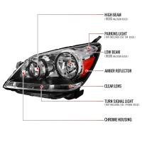 Spec'D Tuning Products - Spec-D 2005-2007 Honda Odyssey Factory Style Crystal Headlights w/ 9006 Bulbs (Chrome Housing/Clear Lens) - Image 6