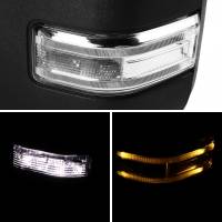 Spec'D Tuning Products - Spec-D 1999-2016 Ford F-250/F-350/F-450 Power Adjustable, Heated, & Manual Extendable Chrome Towing Mirrors w/ Clear Lens LED Turn Signal & Clearance Lights - Image 5