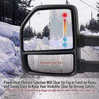 Spec'D Tuning Products - Spec-D 1999-2016 Ford F-250/F-350/F-450 Power Adjustable, Heated, & Manual Extendable Chrome Towing Mirrors w/ Smoke Lens LED Turn Signal & Clearance Lights - Image 8