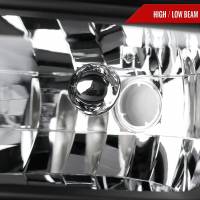 Spec'D Tuning Products - Spec-D 1999-2004 Ford F-250/F-350/F-450/F-550/Excursion Crystal Headlights w/ SMD LED Light Strip (Matte Black Housing/Clear Lens) - Image 1