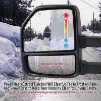 Spec'D Tuning Products - Spec-D 1999-2016 Ford F-250/F-350/F-450 Power Adjustable, Heated, & Manual Extendable Towing Mirrors w/ Clear Lens LED Turn Signal & Clearance Lights - Image 8