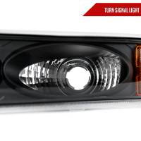 Spec'D Tuning Products - Spec-D 1999-2002 Chevrolet Silverado/ 2000-2006 Tahoe/Suburban Factory Style Headlights w/ Bumper Light Assembly (Matte Black Housing/Clear Lens) - Image 3