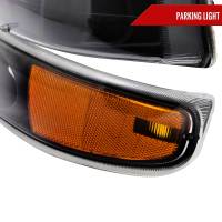 Spec'D Tuning Products - Spec-D 1999-2002 Chevrolet Silverado/ 2000-2006 Tahoe/Suburban Factory Style Headlights w/ Bumper Light Assembly (Matte Black Housing/Clear Lens) - Image 4