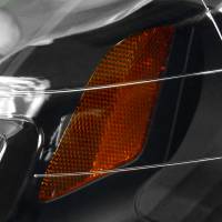 Spec'D Tuning Products - Spec-D 1999-2000 Honda Civic Crystal Headlights w/ Amber Reflector (Matte Black Housing/Clear Lens) - Image 3