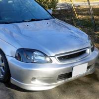 Spec'D Tuning Products - Spec-D 1999-2000 Honda Civic Crystal Headlights w/ Amber Reflector (Matte Black Housing/Clear Lens) - Image 7