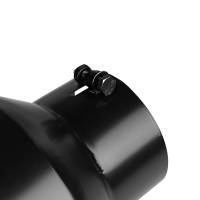 Spec'D Tuning Products - Spec-D Universal 4" Inlet/8" Outlet Black Stainless Steel Bolt-On Angled Exhaust Tip - Image 2