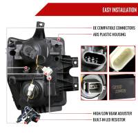 Spec'D Tuning Products - Spec-D 2008-2010 Ford F-250/F-350/F-450/F-550 Super Duty Projector Headlights w/ LED Sequential Turn Signal (Matte Black Housing/Smoke Lens) - Image 5