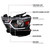 Spec'D Tuning Products - Spec-D 2019-2022 Dodge RAM 1500 Animated LED Bar Factory Style Headlights (Matte Black Housing/Clear Lens) - Image 6