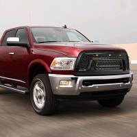 Spec'D Tuning Products - Spec-D 2010-2018 Dodge RAM 2500/3500 Rebel Style Hood Grille w/ Amber LED Lights - Image 7