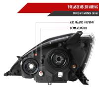 Spec'D Tuning Products - Spec-D 2004-2005 Toyota Sienna Passenger/Right Side Factory Style Headlights w/ Amber Reflector (Chrome Housing/Clear Lens) - Image 5