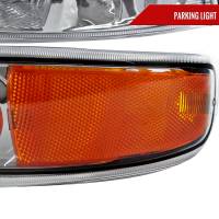 Spec'D Tuning Products - Spec-D 1999-2002 Chevrolet Silverado/ 2000-2006 Tahoe/Suburban Factory Style Headlights w/ Bumper Light Assembly (Chrome Housing/Clear Lens) - Image 4