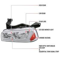Spec'D Tuning Products - Spec-D 2006-2010 Dodge Charger Switchback Sequential LED Bar Factory Style Headlights (Chrome Housing/Clear Lens) - Image 6