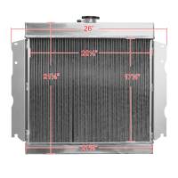 Spec'D Tuning Products - Spec-D 1963-1969 Dodge Dart/Charger/Coronet Plymouth Satellite/Belvedere/Savoy Aluminum 3-Row Performance Radiator - Image 1