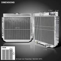 Spec'D Tuning Products - Spec-D 1963-1970 Ford Mustang/Fairlane/Falcon/Galaxie/Torino Mercury Cougar V8 Aluminum 3-Row Performance Radiator - Image 7