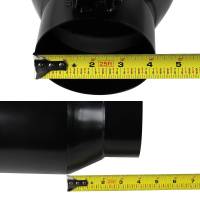 Spec'D Tuning Products - Spec-D Universal 4" Inlet/6" Outlet Black Stainless Steel Bolt-On Angled Exhaust Tip - Image 1