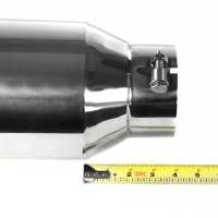 Spec'D Tuning Products - Spec-D Universal 4" Inlet/6" Outlet Chrome Stainless Steel Bolt-On Angled Exhaust Tip - Image 4