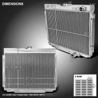 Spec'D Tuning Products - Spec-D 1967-1970 Ford Mustang/Fairlane/Ranchero Mercury Cougar Aluminum 3-Row Performance Radiator - Image 7