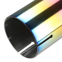 Spec'D Tuning Products - Spec-D Universal 2.5" Inlet/4.125" Outlet Rainbow Stainless Steel Angled Burnt Purple Exhaust Tips - 2PC - Image 6