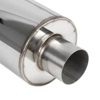 Spec'D Tuning Products - Spec-D Apexi N1 Style 2.5" Inlet/4" Outlet Stainless Steel Exhaust Muffler w/ Removable Silencer - Image 2