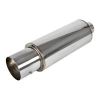 Spec'D Tuning Products - Spec-D Apexi N1 Style 2.5" Inlet/4" Outlet Stainless Steel Exhaust Muffler w/ Removable Silencer - Image 8