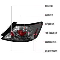 Spec'D Tuning Products - Spec-D 2006-2011 Honda Civic Coupe Tail Lights (Chrome Housing/Smoke Lens) - Image 6