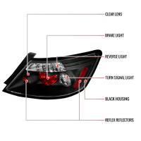 Spec'D Tuning Products - Spec-D 2006-2011 Honda Civic Coupe Tail Lights (Matte Black Housing/Clear Lens) - Image 6