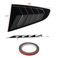 Spec'D Tuning Products - Spec-D 2015-2018 Ford Mustang Glossy Black ABS 5 Vent Style Quarter Window Louvers - Image 7