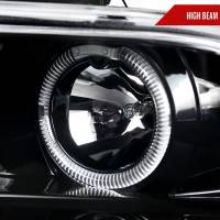 Spec'D Tuning Products - Spec-D 2005-2009 Ford Mustang  Halo Projector Headlights (Jet Black Housing/Clear Lens) - Image 2