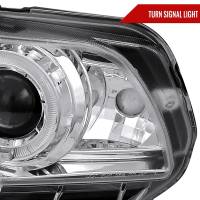 Spec'D Tuning Products - Spec-D 2010-2014 Ford Mustang Dual Halo Projector Headlights (Chrome Housing/Clear Lens) - Image 3