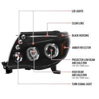 Spec'D Tuning Products - Spec-D 2005-2011 Toyota Tacoma Dual Halo Projector Headlights (Matte Black Housing/Clear Lens) - Image 6