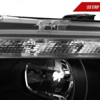 Spec'D Tuning Products - Spec-D 2010-2012 Ford Fusion Projector Headlights w/ LED Light Strip (Matte Black Housing/Clear Lens) - Image 3