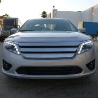 Spec'D Tuning Products - Spec-D 2010-2012 Ford Fusion Projector Headlights w/ LED Light Strip (Matte Black Housing/Clear Lens) - Image 8