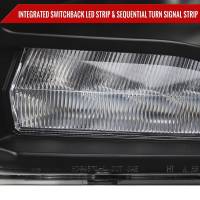 Spec'D Tuning Products - Spec-D 2009-2018 Dodge RAM 1500 / 2019-2021 RAM Classic / 2010-2018 RAM 2500 3500 Switchback Sequential LED Bar Projector Headlights (Matte Black Housing/Clear Lens) - Image 3