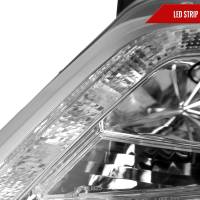 Spec'D Tuning Products - Spec-D 2010-2012 Ford Fusion Projector Headlights w/ LED Light Strip (Chrome Housing/Clear Lens) - Image 3