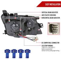 Spec'D Tuning Products - Spec-D 2010-2012 Ford Fusion Projector Headlights w/ LED Light Strip (Chrome Housing/Clear Lens) - Image 5