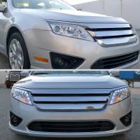 Spec'D Tuning Products - Spec-D 2010-2012 Ford Fusion Projector Headlights w/ LED Light Strip (Chrome Housing/Clear Lens) - Image 8