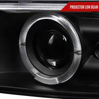 Spec'D Tuning Products - Spec-D 1999-2002 Chevrolet Silverado/ 2000-2006 Tahoe Suburban Dual Halo Projector Headlights (Matte Black Housing/Clear Lens) - Image 1