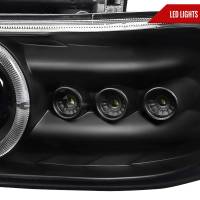 Spec'D Tuning Products - Spec-D 1999-2002 Chevrolet Silverado/ 2000-2006 Tahoe Suburban Dual Halo Projector Headlights (Matte Black Housing/Clear Lens) - Image 3