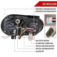 Spec'D Tuning Products - Spec-D 1999-2006 Volkswagen Golf Mk4 GTI/R32 Cabrio Dual Halo Projector Headlights (Chrome Housing/Clear Lens) - Image 5