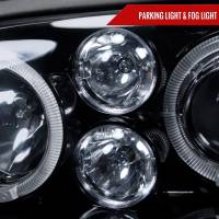 Spec'D Tuning Products - Spec-D 1993-1998 Volkswagen Golf Mk3/Cabrio Dual Halo Projector Headlights (Glossy Black Housing/Smoke Lens) - Image 3