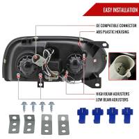 Spec'D Tuning Products - Spec-D 1993-1998 Volkswagen Golf Mk3/Cabrio Dual Halo Projector Headlights (Glossy Black Housing/Smoke Lens) - Image 5
