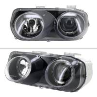 Spec'D Tuning Products - Spec-D 1994-1997 Acura Integra 3DR/4DR Dual Halo Projector Headlights (Matte Black Housing/Clear Lens) - Image 1