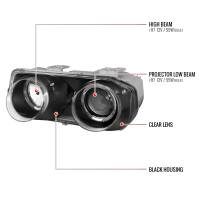 Spec'D Tuning Products - Spec-D 1994-1997 Acura Integra 3DR/4DR Dual Halo Projector Headlights (Matte Black Housing/Clear Lens) - Image 6