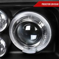 Spec'D Tuning Products - Spec-D 1993-1998 Volkswagen Golf Mk3/Cabrio Dual Halo Projector Headlights (Matte Black Housing/Clear Lens) - Image 1