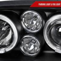 Spec'D Tuning Products - Spec-D 1993-1998 Volkswagen Golf Mk3/Cabrio Dual Halo Projector Headlights (Matte Black Housing/Clear Lens) - Image 3