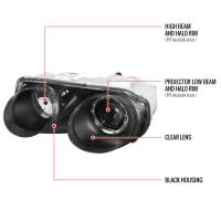 Spec'D Tuning Products - Spec-D 1998-2001 Acura Integra 3DR/4DR Dual Halo Projector Headlights (Matte Black Housing/Clear Lens) - Image 7